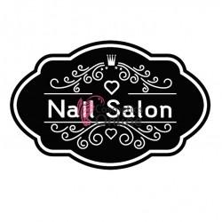 Sablon sticker de perete pentru salon de infrumusetare - J001L - Nail Salon - Negru